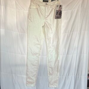 Sound Style Jamie White Iridescent Shimmer Skinny Pants size 2/25 NWT